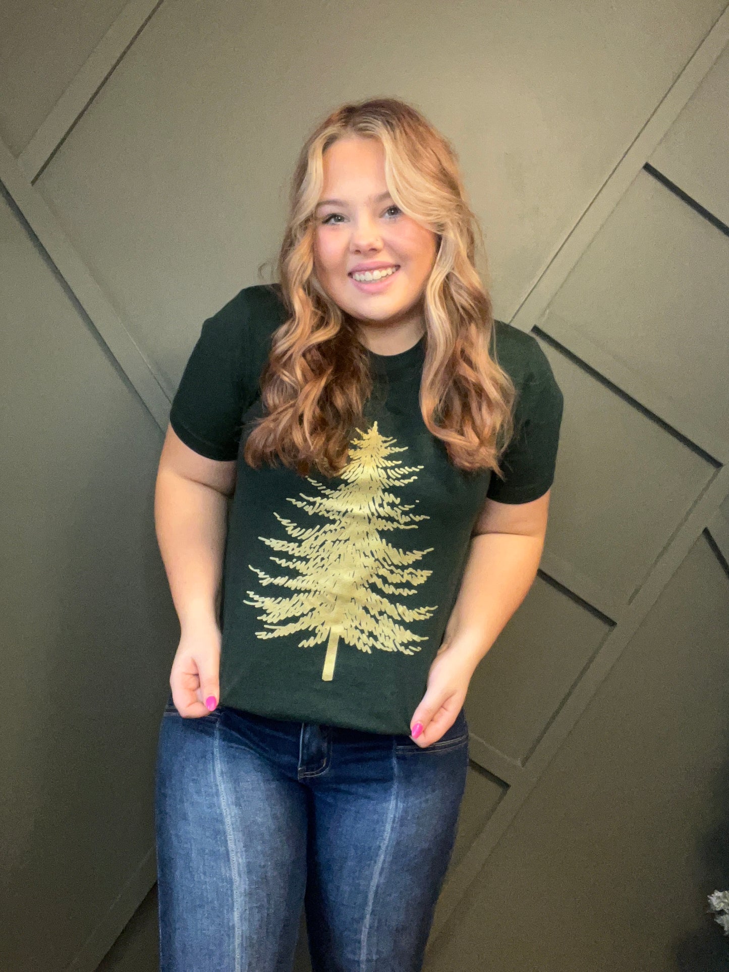 Green Christmas Tree Tee