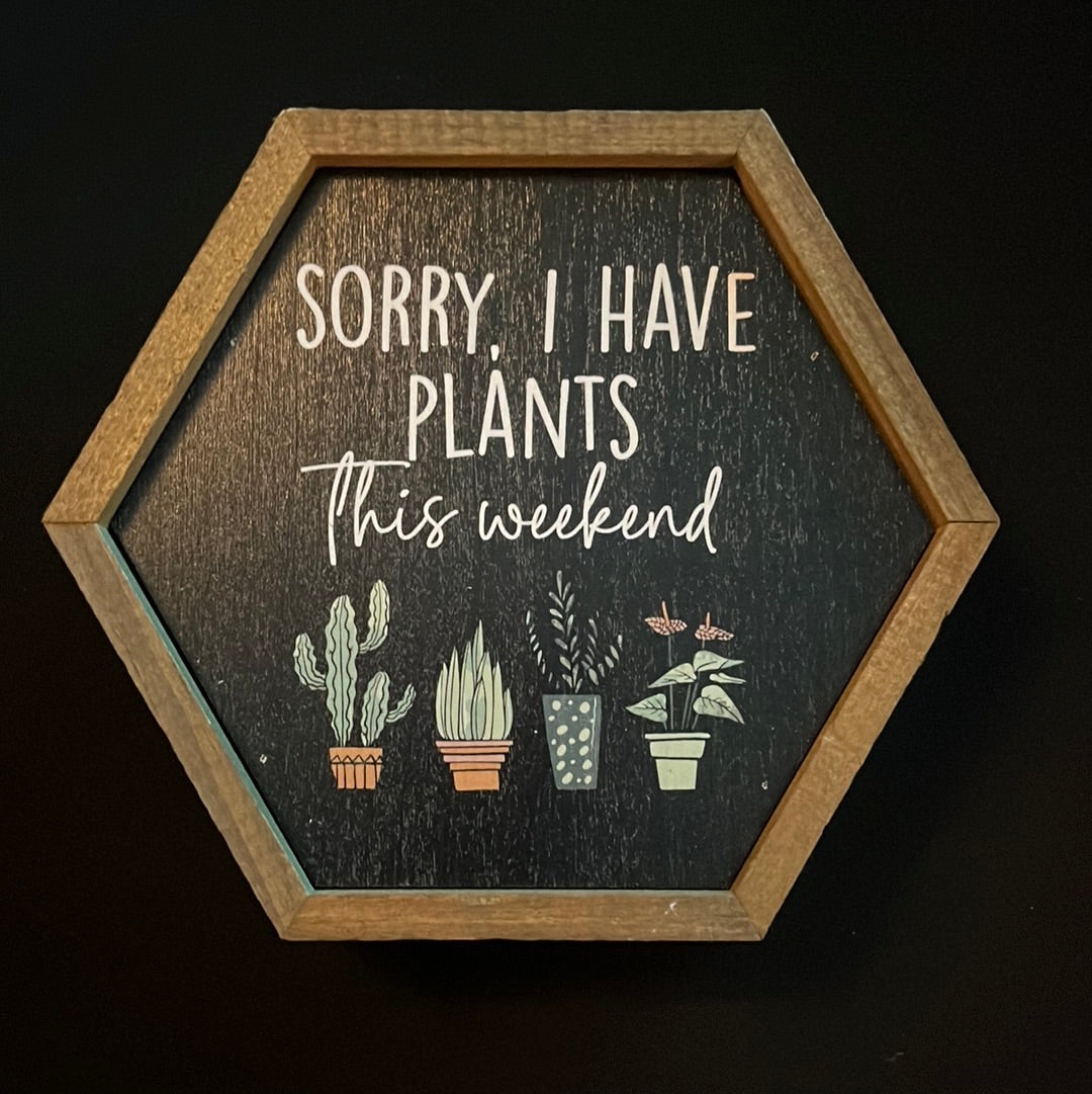 Sorry I have Plants this weekend