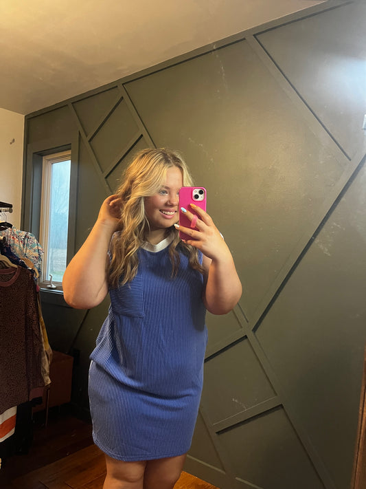 Blue t shirt dress