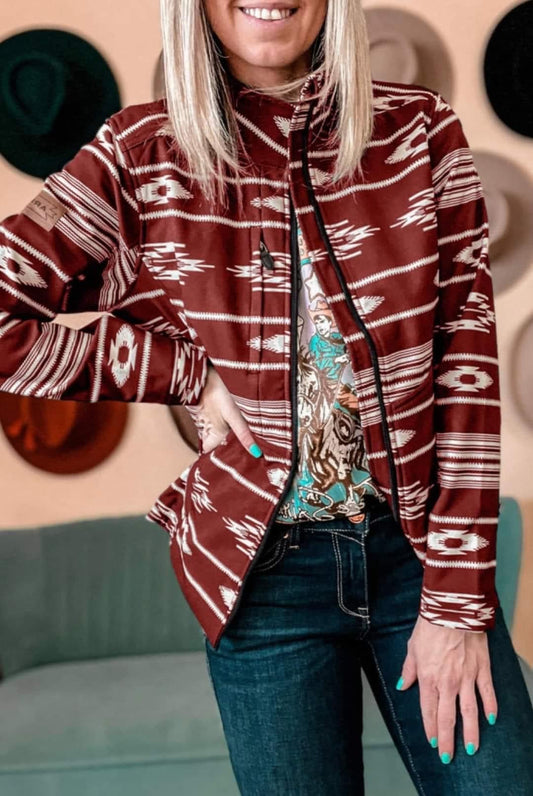 Rust Aztec Jacket