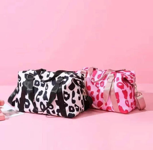 Cheetah duffle bag Pink Black