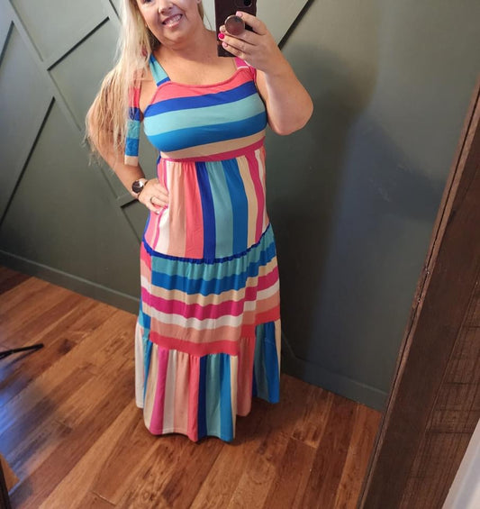 Striped maxi dress