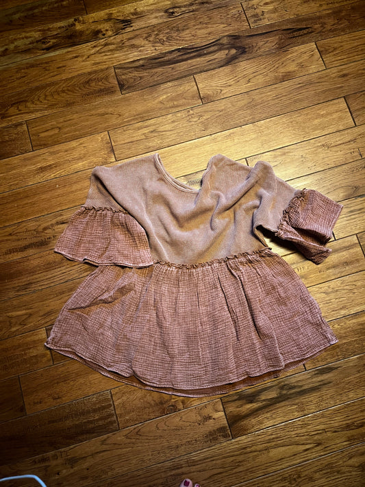 Rose ruffle shirt