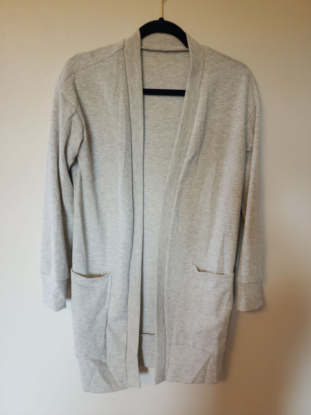 Waffle Knit Gray Cardigan